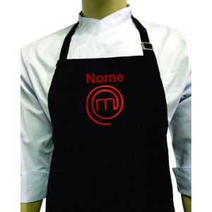 Avental Personalizado Com Bordado – Nome + Logo Masterchef. Unissex