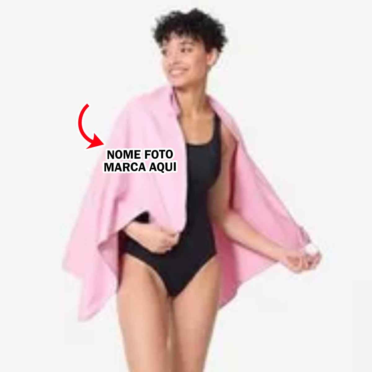 Toalha de natação Personalizada com nome marca logotipo empresa foto arte frase personalizada - Image 2
