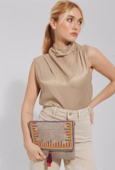 CLUTCH Latido Tela e missangas - Image 3