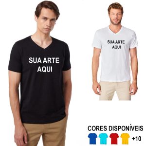 Camiseta Gola em V Personalizada – Masculina Feminina Infantil Plus Size – Branca Preta Colorida Revenda Fornecedor Dropshipping - Image 2